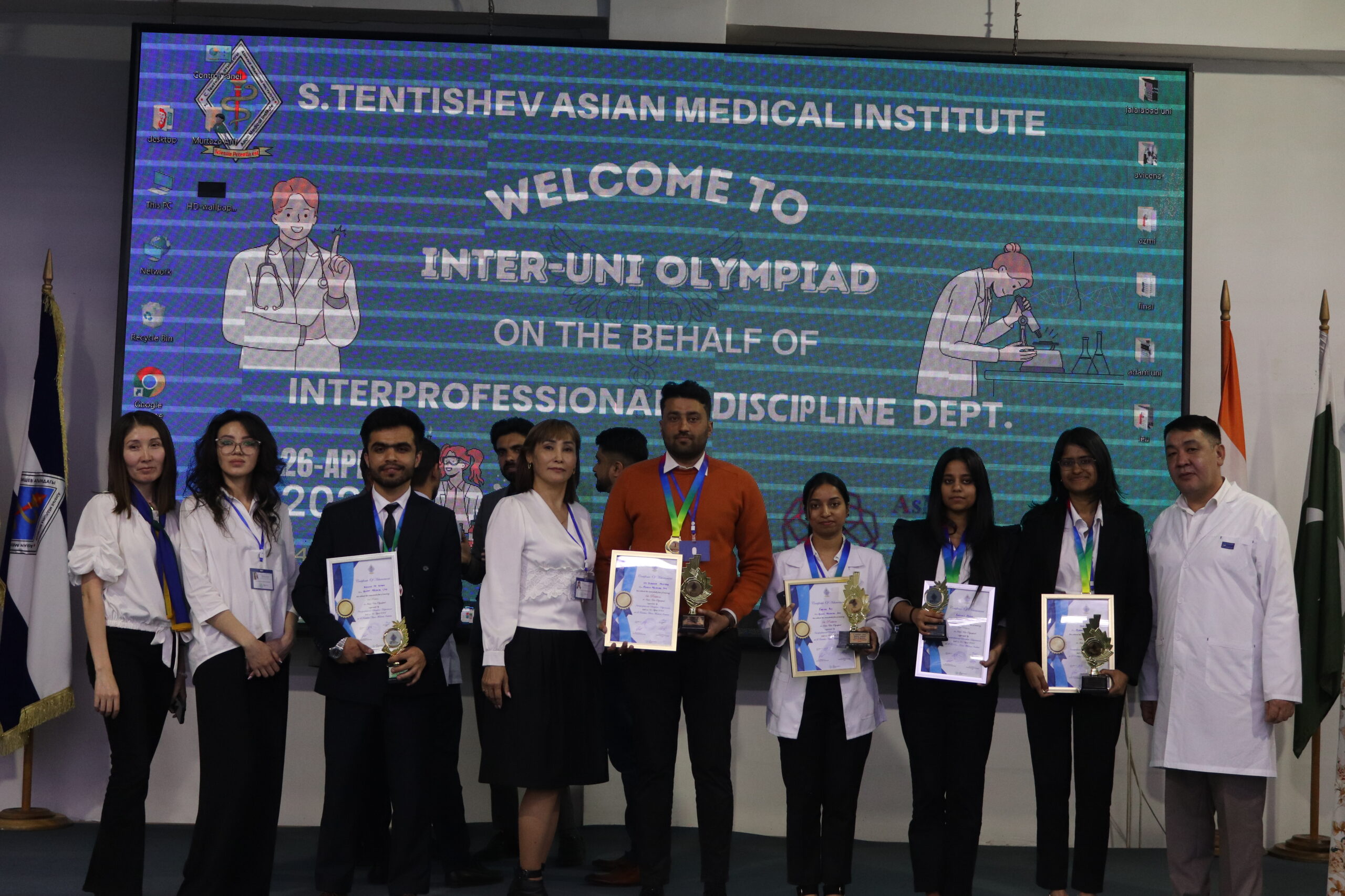 Demonstration of Academic Excellence: Review of the Interuniversity Olympiad on Interprofessional Disciplines organized by the Department of Interprofessional Disciplines, S. Tentishev Asian Medical Institute, dedicated to the birthday of the founder Erkin Satkynbaevich.